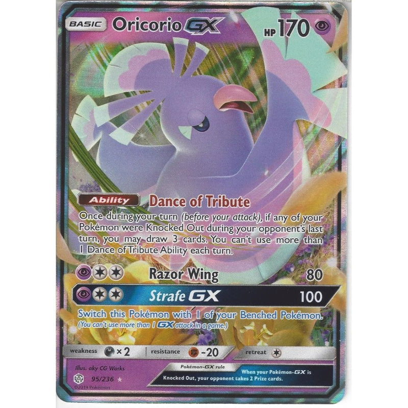 Pokemon Trading Card Game 95/236 Oricorio GX | Rare Holo GX Card | SM12 Cosmic Eclipse