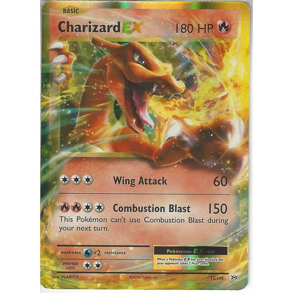 Pokemon Trading Card Game Charizard EX 12/108 | Rare Holo EX Card | XY Evolutions