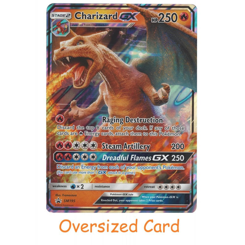 Charizard GX - SM195 - Rare Holo GX - Jumbo Oversized Black Star Promo