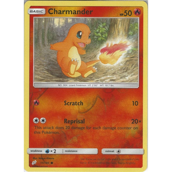 Charmander - 11/181 - Common Reverse Holo Card - SM09 Team Up