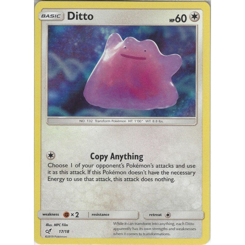 Ditto - 17/18 - Rare Holo Foil Card - Detective Pikachu - Recaptured LTD Ditto - 17/18 - Rare Holo Foil Card - Detective Pikachu - Recaptured LTD