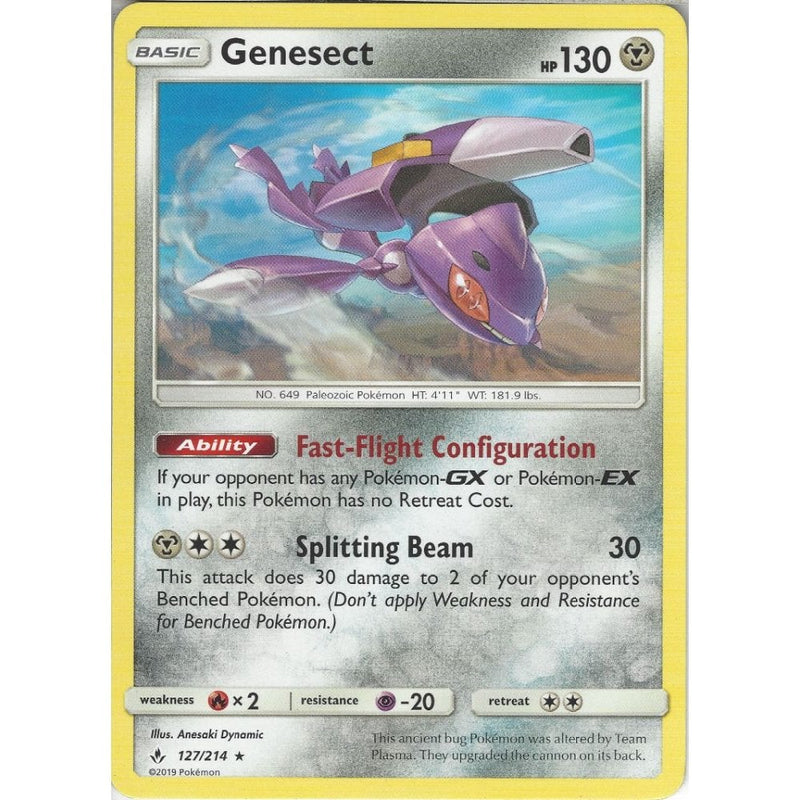 Genesect - 127/214 - Rare Card - SM10 Unbroken Bonds