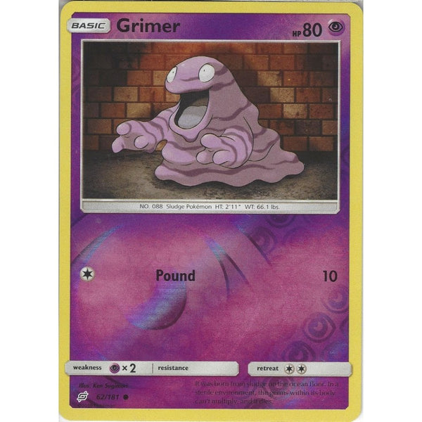 Grimer - 62/181 - Common Reverse Holo Card - SM09 Team Up