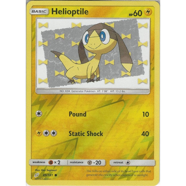 Helioptile - 49/181 - Common Reverse Holo Card - SM09 Team Up