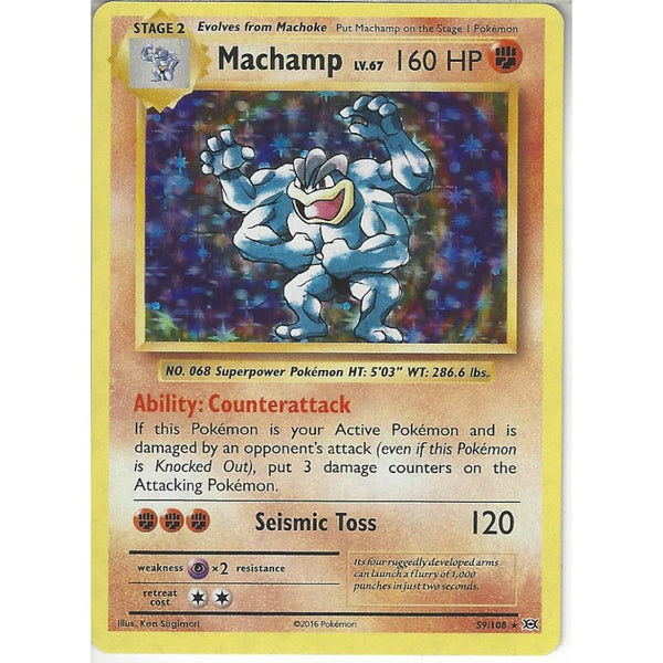 Pokemon Trading Card Game Machamp Lv.67 59/108 | Rare Holo Card | XY Evolutions