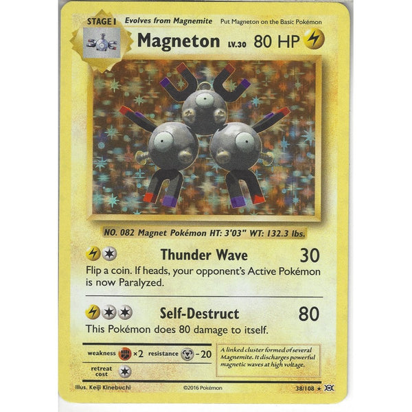 Pokemon Trading Card Game Magneton 38/108 | Rare Holo Card | XY Evolutions