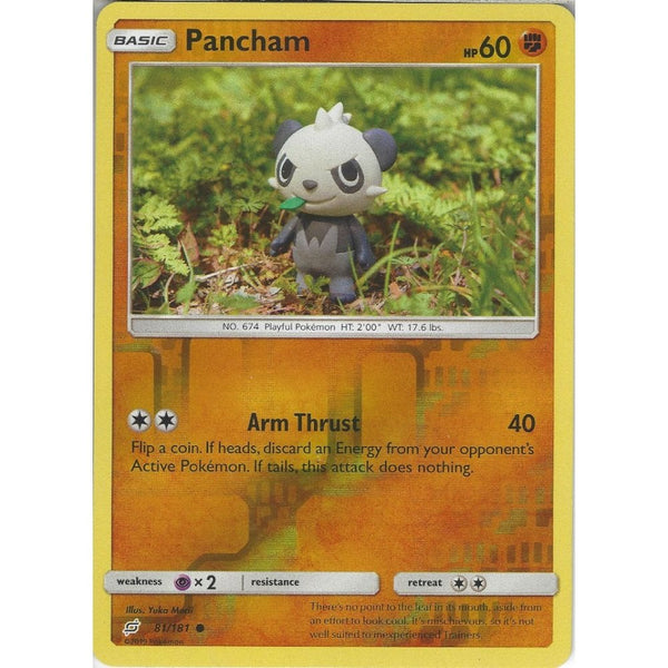 Pancham - 81/181 - Common Reverse Holo Card - SM09 Team Up