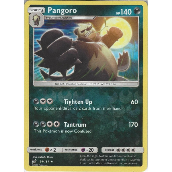 Pangoro - 94/181 - Rare Reverse Holo Card - SM09 Team Up