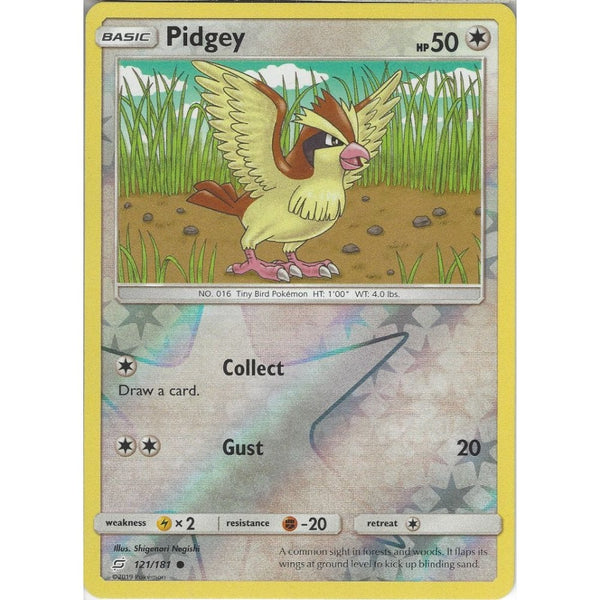 Pidgey - 121/181 - Common Reverse Holo Card - SM09 Team Up