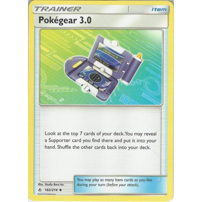 pokemon trading card game unbroken bonds Pokegear 3.0 - 182/214 - Uncommon Card - SM10 Unbroken Bonds