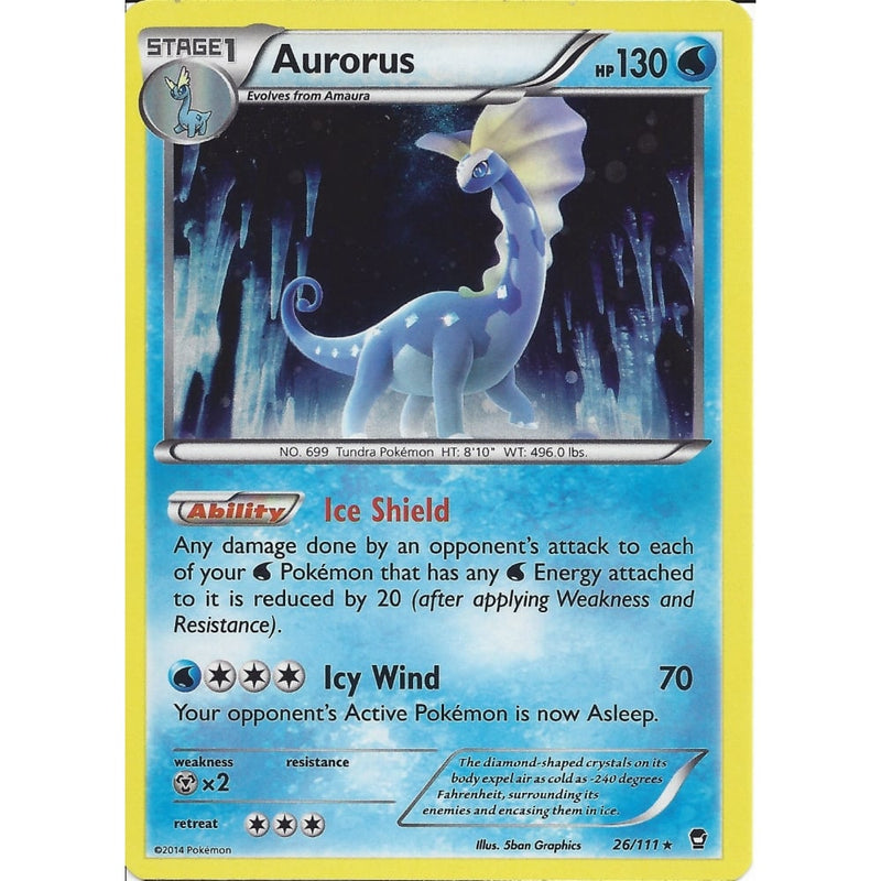 Pokemon AURORUS 26/111 ALTERNATE HOLO - PROMO CARD - Recaptured LTD Pokemon AURORUS 26/111 ALTERNATE HOLO - PROMO CARD - Recaptured LTD