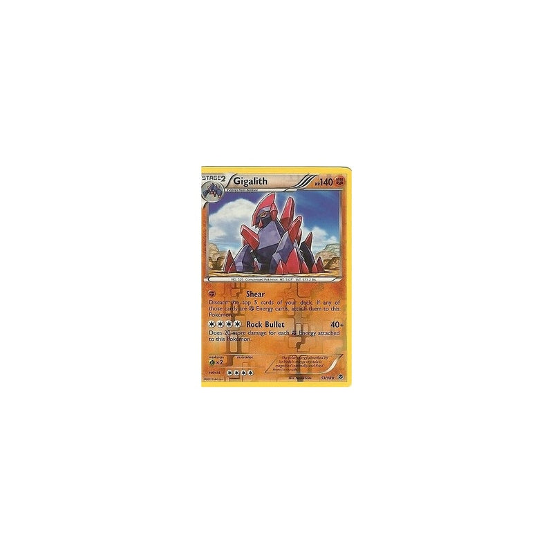 POKEMON B&W EMERGING POWERS GIGALITH 53/98 REV HOLO - Recaptured LTD POKEMON B&W EMERGING POWERS GIGALITH 53/98 REV HOLO - Recaptured LTD