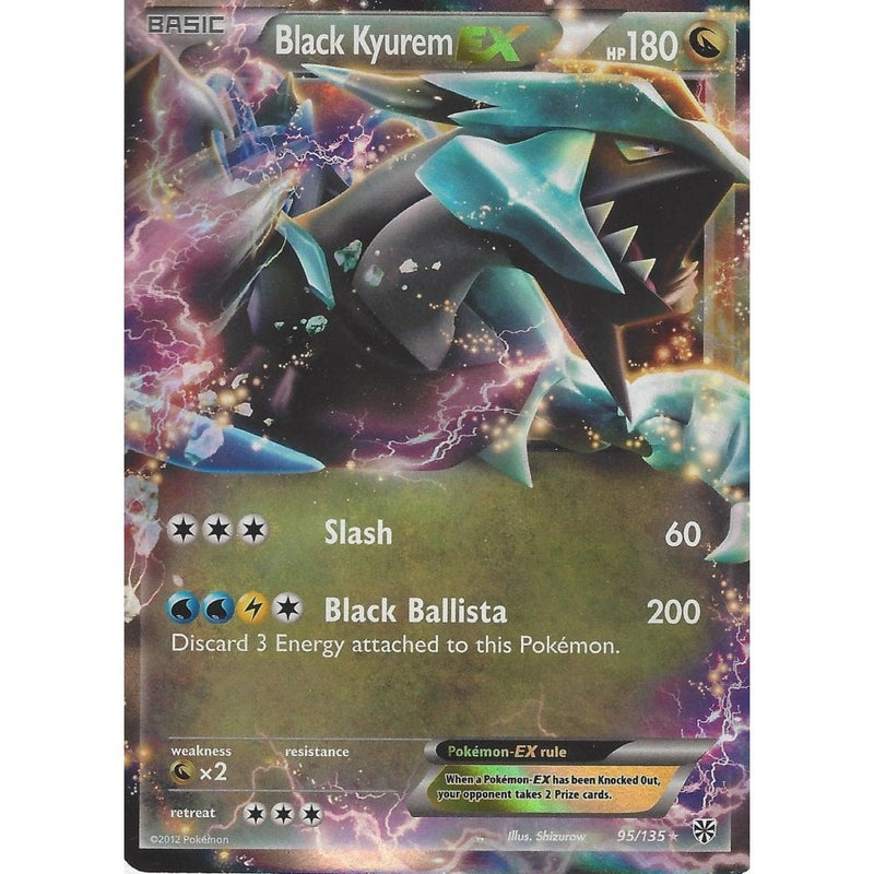 Pokemon B&W PLASMA STORM CARD: BLACK KYUREM EX - 95/135 - Ultra Rare H - Recaptured LTD Pokemon B&W PLASMA STORM CARD: BLACK KYUREM EX - 95/135 - Ultra Rare H - Recaptured LTD