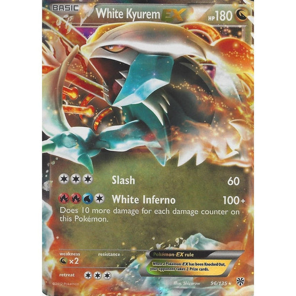 Pokemon B&amp;W PLASMA STORM CARD: WHITE KYUREM EX - 96/135 - Ultra Rare Holo