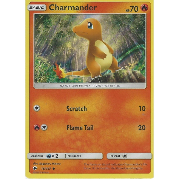 Pokemon Black Star Promo Card: CHARMANDER - 18/147 - Rare HOLO