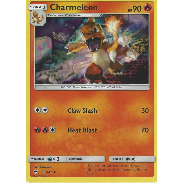 Pokemon Black Star Promo Card: CHARMELEON - 19/147 - Rare HOLO