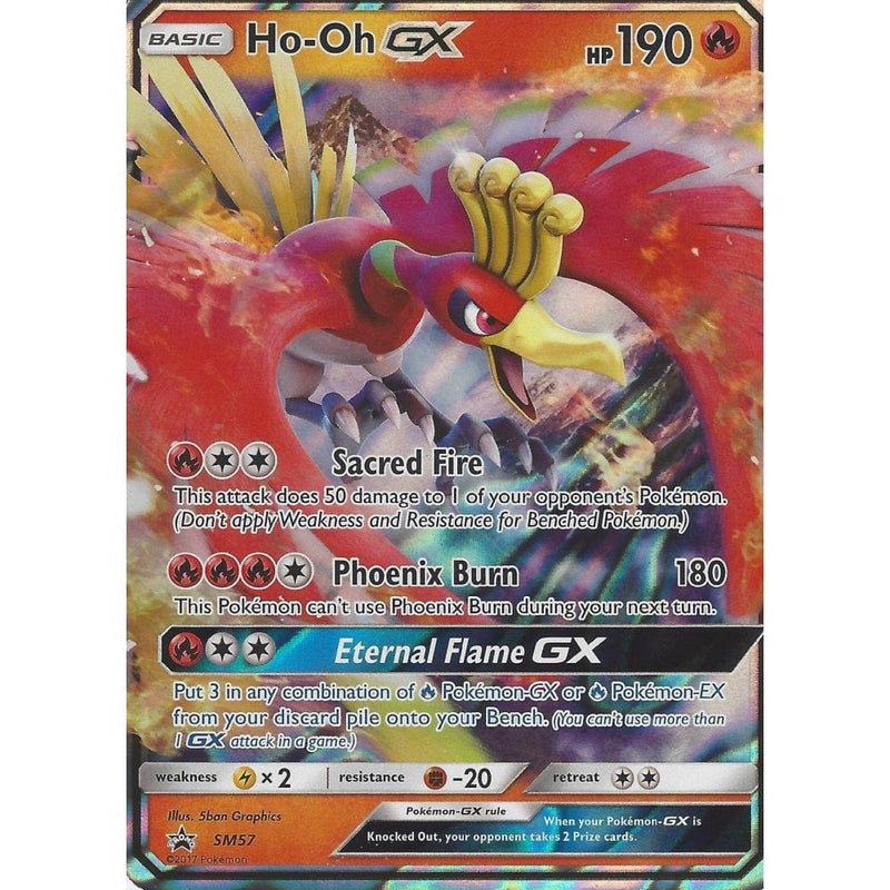 Pokemon Black Star Promo Card: HO-OH GX - SM57 - Ultra Rare Holo -  Recaptured LTD