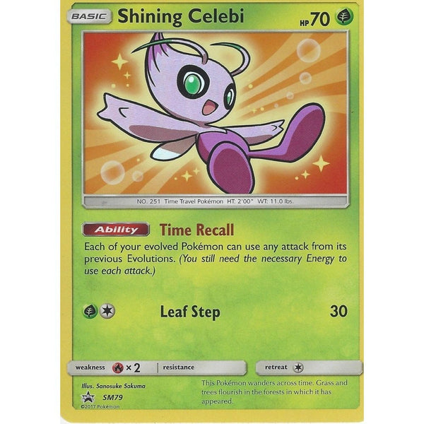 Pokemon Black Star Promo Card: SHINING CELEBI - SM79 -  Ultra Rare Holo