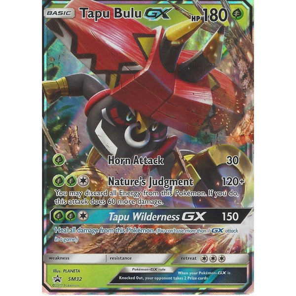 Pokemon Black Star Promo Card: TAPU BULU GX - SM32 - HALF ART PRIME HOLO