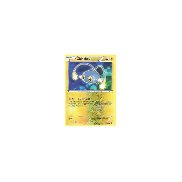 POKEMON Black &amp; White Boundaries Crossed Card: CHINCHOU 55/149 REV HOLO