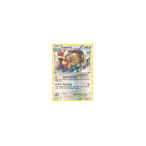 POKEMON Black &amp; White Boundaries Crossed Card: LOPUNNY 117/149 REV HOLO