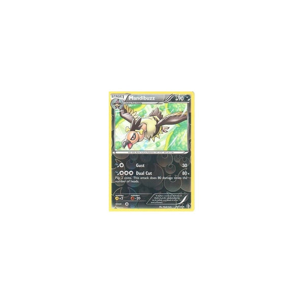 POKEMON Black &amp; White Boundaries Crossed Card: MANDIBUZZ 93/149 REV HOLO
