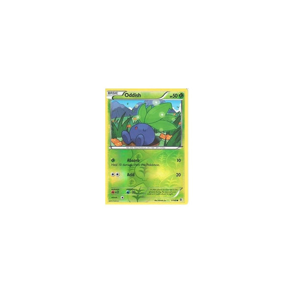 POKEMON Black &amp; White Boundaries Crossed Card: ODDISH 1/149 REV HOLO