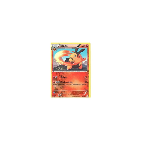 POKEMON Black &amp; White Boundaries Crossed Card: PIGNITE 25/149 REV HOLO