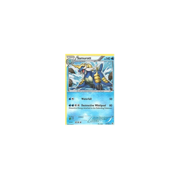 POKEMON Black &amp; White Boundaries Crossed Card: SAMUROTT 41/149 HOLO