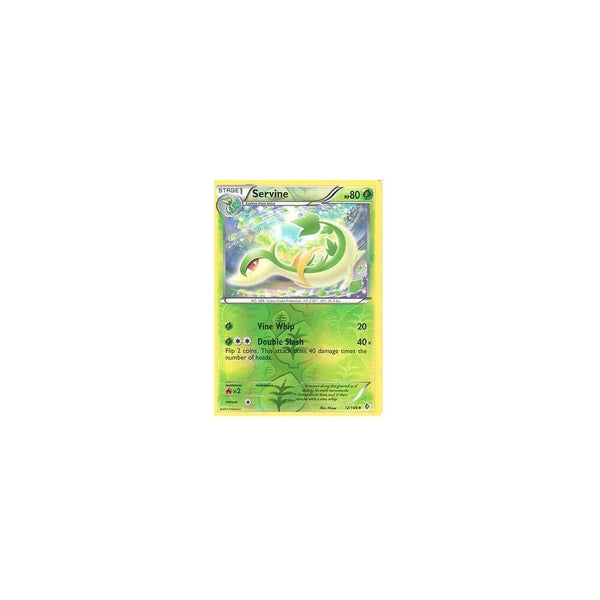 POKEMON Black &amp; White Boundaries Crossed Card: SERVINE 12/149 REV HOLO