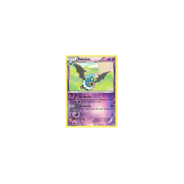 POKEMON Black &amp; White Boundaries Crossed Card: SWOOBAT 71/149 REV HOLO