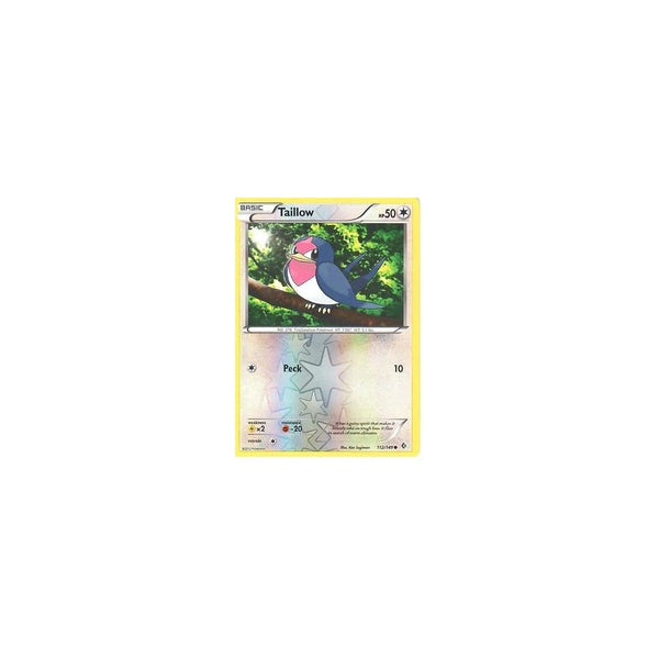 POKEMON Black &amp; White Boundaries Crossed Card: TAILLOW 112/149 REV HOLO