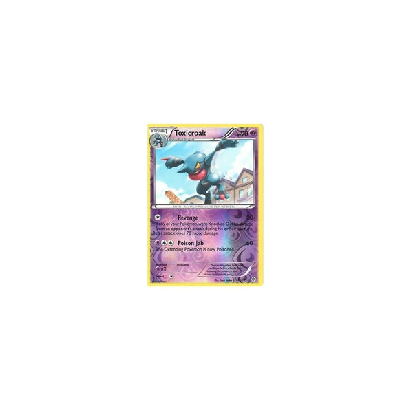 POKEMON Black &amp; White Boundaries Crossed Card: TOXICROAK 66/149 REV HOLO