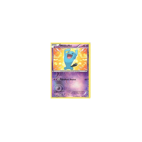 POKEMON Black &amp; White Boundaries Crossed Card: WOBBUFFET 58/149 REV HOLO