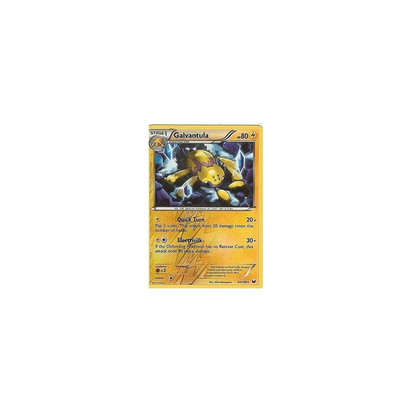 POKEMON Black &amp; White DARK EXPLORERS - GALVANTULA 43/108 REV HOLO