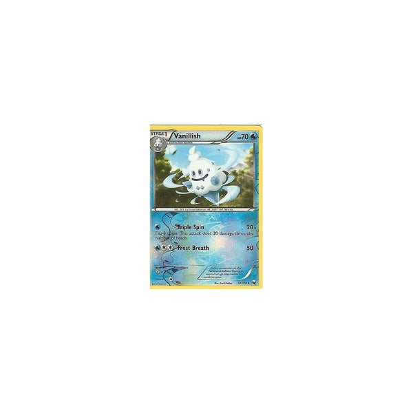 POKEMON Black &amp; White DARK EXPLORERS - VANILLISH 34/108 REV HOLO