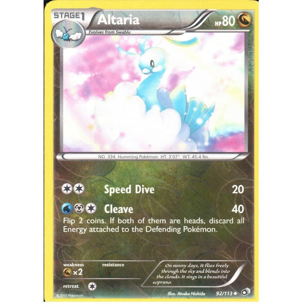 POKEMON Black &amp; White Legendary Treasures - ALTARIA 92/113 REV HOLO