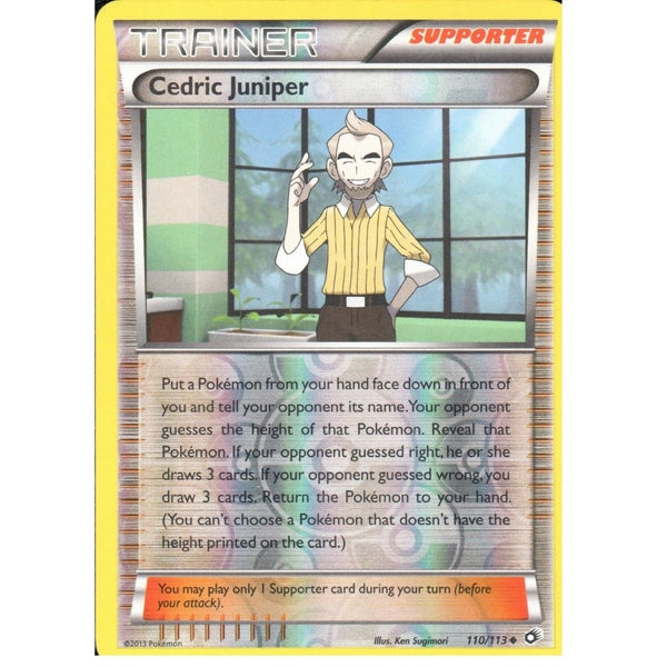 POKEMON Black &amp; White Legendary Treasures - CEDRIC JUNIPER 110/113 REV HOLO