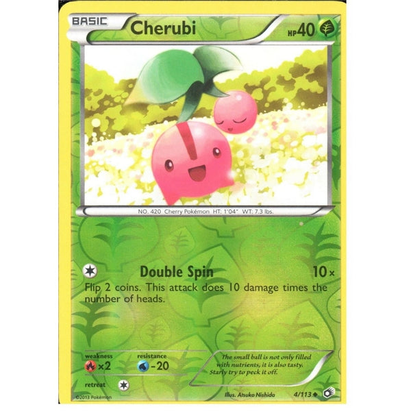 POKEMON Black &amp; White Legendary Treasures - CHERUBI 4/113 REV HOLO