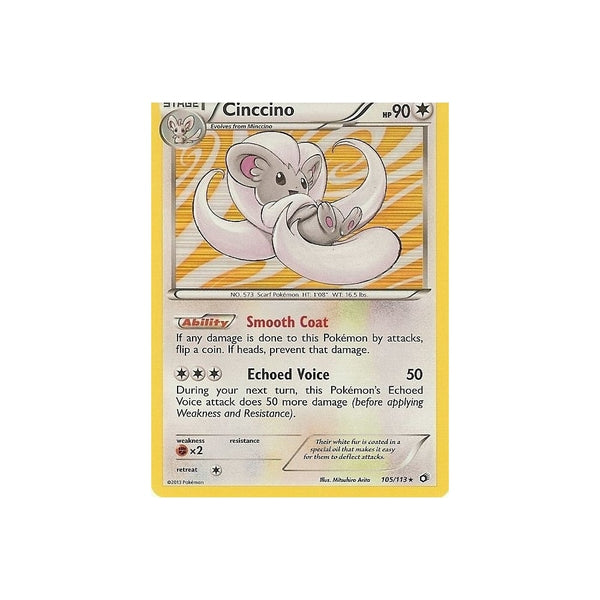 POKEMON Black &amp; White Legendary Treasures - CINCCINO 105/113 HOLO