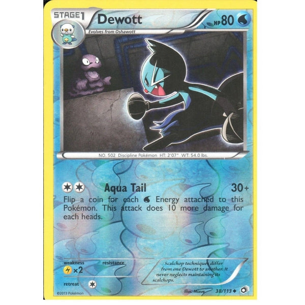 POKEMON Black &amp; White Legendary Treasures - DEWOTT 38/113 REV HOLO