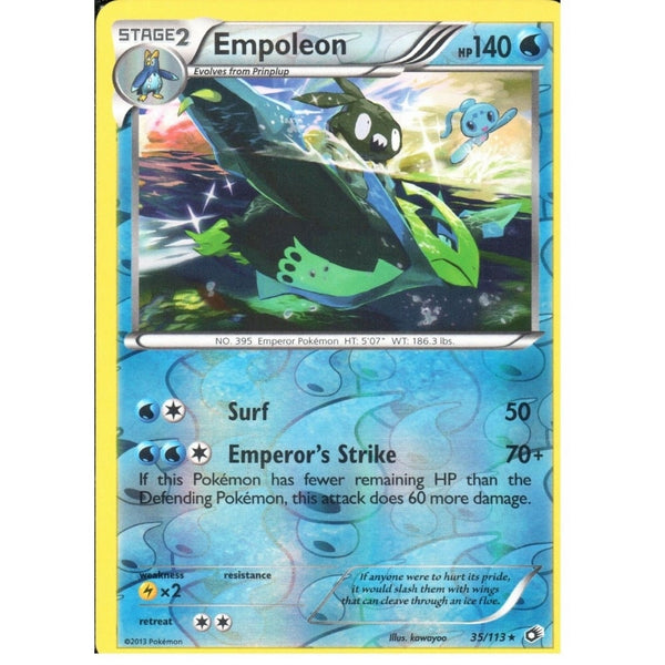 POKEMON Black &amp; White Legendary Treasures - EMPOLEON 35/113 REV HOLO