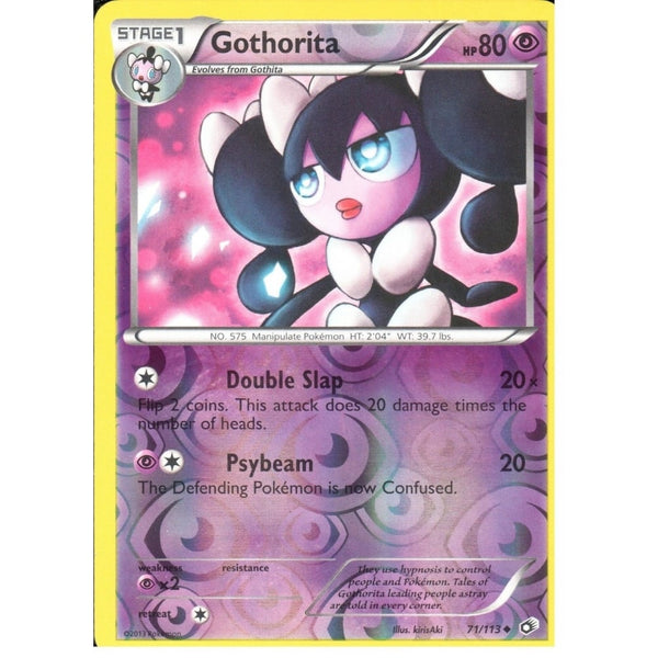POKEMON Black &amp; White Legendary Treasures - GOTHORITA 71/113 REV HOLO