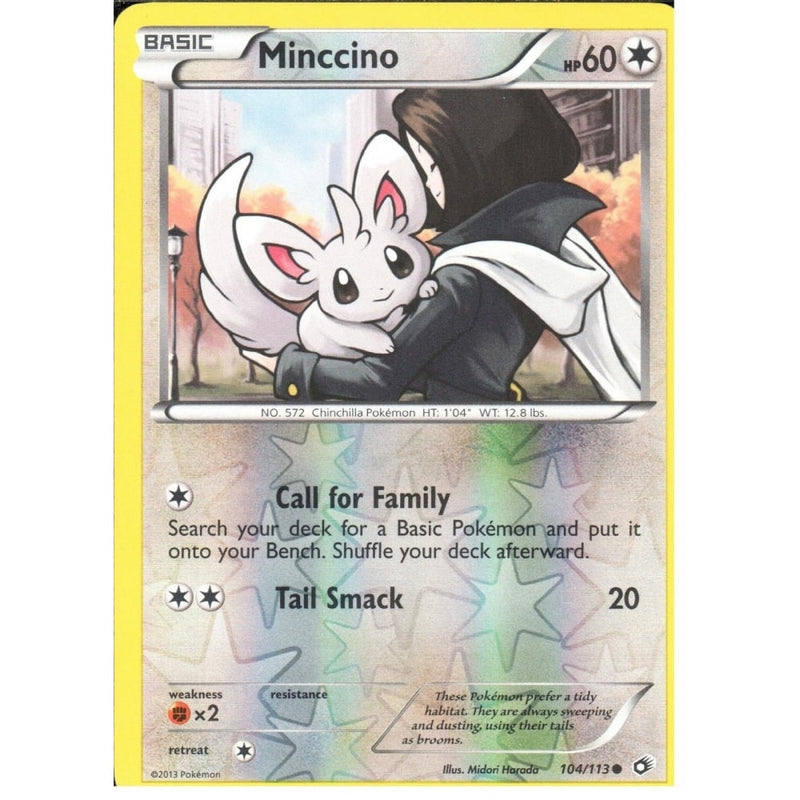 POKEMON Black & White Legendary Treasures - MINCCINO 104/113 REV HOLO - Recaptured LTD POKEMON Black & White Legendary Treasures - MINCCINO 104/113 REV HOLO - Recaptured LTD