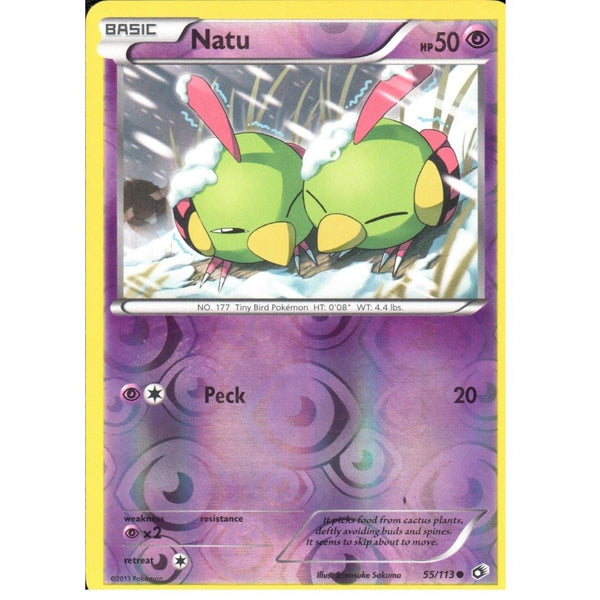 POKEMON Black &amp; White Legendary Treasures - NATU 55/113 REV HOLO