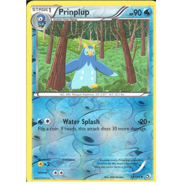 POKEMON Black &amp; White Legendary Treasures - PRINPLUP 34/113 REV HOLO