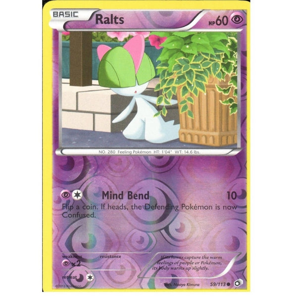 POKEMON Black &amp; White Legendary Treasures - RALTS 59/113 REV HOLO