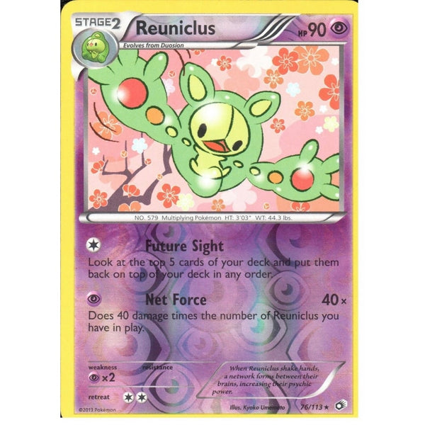 POKEMON Black &amp; White Legendary Treasures - REUNICLUS 76/113 REV HOLO