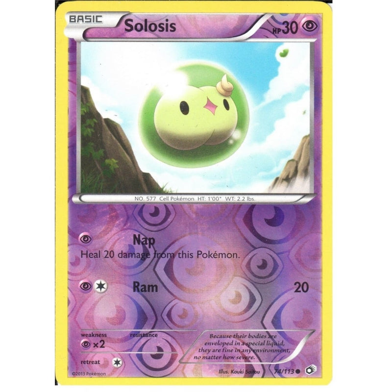 POKEMON Black & White Legendary Treasures - SOLOSIS 74/113 REV HOLO - Recaptured LTD POKEMON Black & White Legendary Treasures - SOLOSIS 74/113 REV HOLO - Recaptured LTD