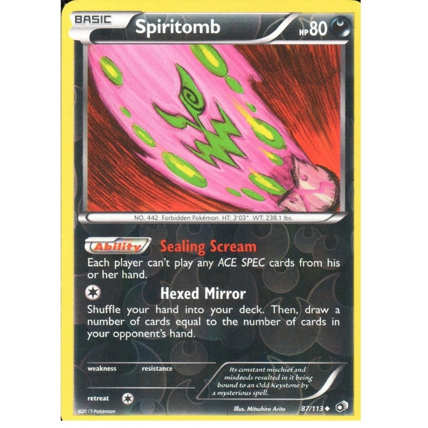 POKEMON Black &amp; White Legendary Treasures - SPIRITOMB 87/113 REV HOLO